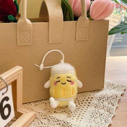 Beer Bottle Toy with Cute Cartoon Design and Plush Keychain Ideal for Collectors