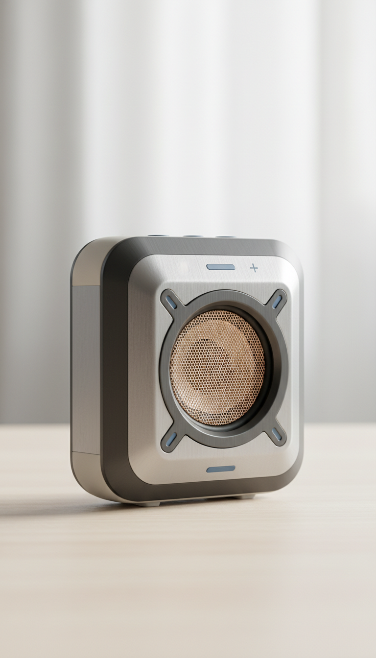 Portable Bluetooth Speaker Geometric Metallic
