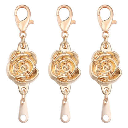 5pcs/lot Strong Magnetic Clasps Alloy Rose Extenders Closures Lobster Clasp Connectors for DIY Jewelry Making Bracelets Necklace