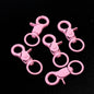 5Pcs/Lot Colorful Swivel Lobster Clasp Hooks Keychain Split Key Ring Connector for Bag Key Chain DIY Jewelry Making Supplies