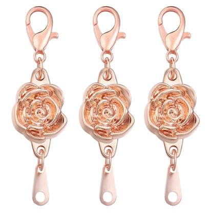5pcs/lot Strong Magnetic Clasps Alloy Rose Extenders Closures Lobster Clasp Connectors for DIY Jewelry Making Bracelets Necklace
