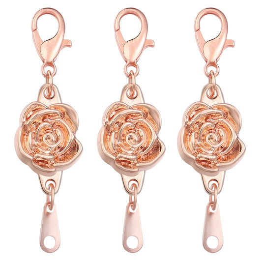 5pcs/lot Strong Magnetic Clasps Alloy Rose Extenders Closures Lobster Clasp Connectors for DIY Jewelry Making Bracelets Necklace