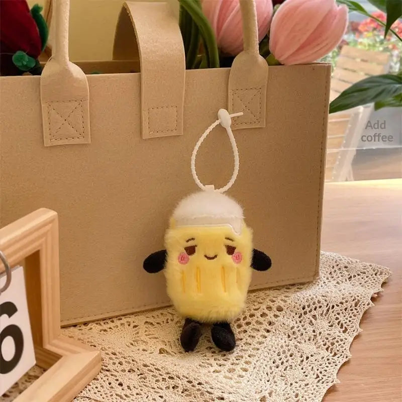 Beer Bottle Toy with Cute Cartoon Design and Plush Keychain Ideal for Collectors