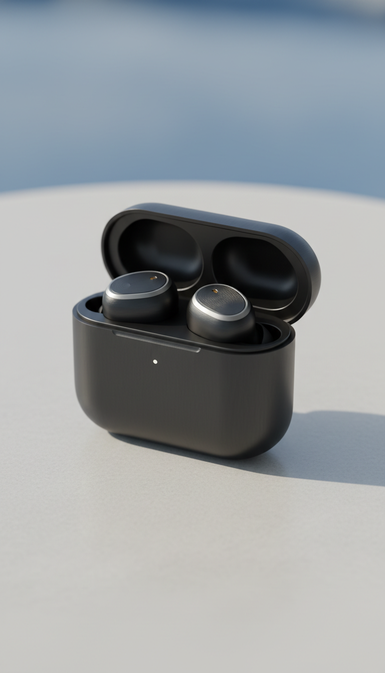 Wireless Noise-Cancelling Earbuds Matte Black