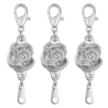 5pcs/lot Strong Magnetic Clasps Alloy Rose Extenders Closures Lobster Clasp Connectors for DIY Jewelry Making Bracelets Necklace